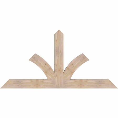 Ekena Millwork Richland Smooth Timber Gable Bracket, Douglas Fir, 72"W x 36"H x 3 1/2"D x 5 1/2"F, 12/12 Pitch GBW072X36X0406RIC00SDF